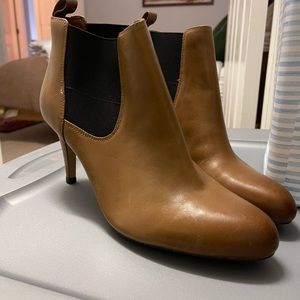 NWT Buttery Leather Clark’s Heel Boots